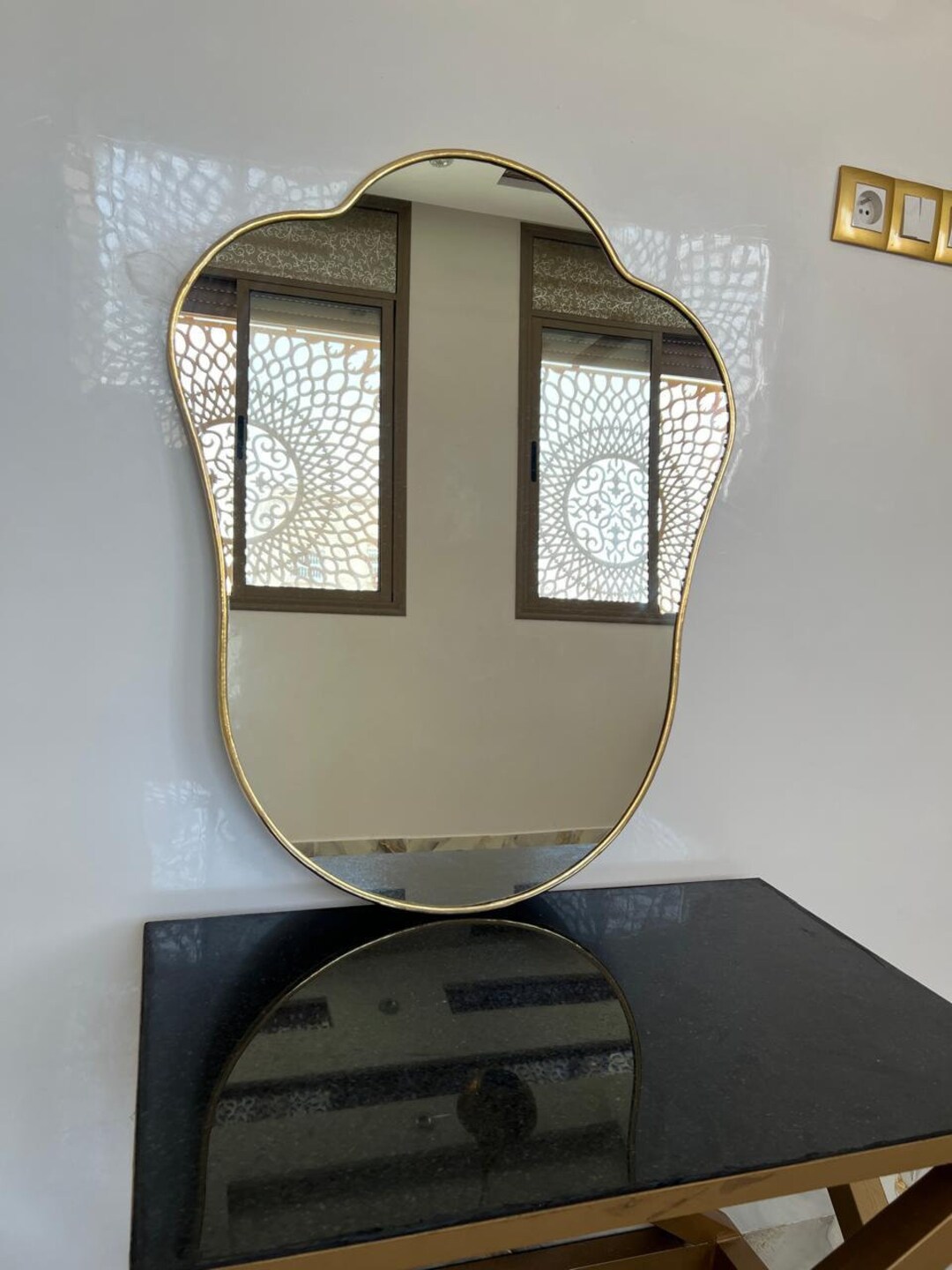Gold Brass Mirror, Bathroom Mirror, Wall Mirror - Etsy