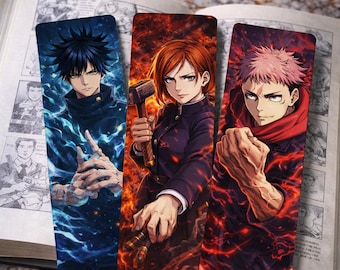 Jjk Printable Bookmarks | Yuji Nobara Megumi Anime Set