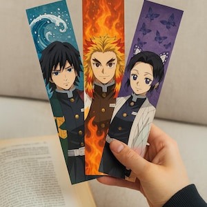 Anime Printable Bookmarks – Hashira Fan Art Set | Anime Manga Gift | Digital Download
