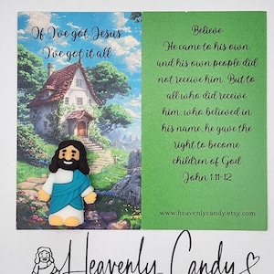 Mini-Jesus-Figur, kleine Jesus-Taschenkarten, kirchliche Gastgeschenke, Bibelarbeit, religiöse Geschenke für Kinder und Erwachsene, Katechismusgeschenk
