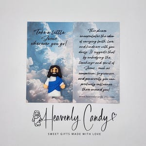 Mini-Jesus-Figur, kleine Jesus-Taschenkarten, kirchliche Gastgeschenke, Bibelarbeit, religiöse Geschenke für Kinder und Erwachsene, Katechismusgeschenk