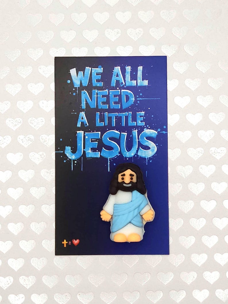Mini Jesus Figurine, Little Jesus Pocket Cards, Church Party Favors ...