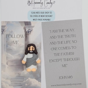 Mini-Jesus-Figur, kleine Jesus-Taschenkarten, kirchliche Gastgeschenke, Bibelarbeit, religiöse Geschenke für Kinder und Erwachsene, Katechismusgeschenk
