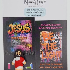 Mini Jesus Figurine, Little Jesus Pocket Cards, Church Party Favors ...