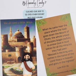 Mini figura de Jesús, tarjetas de bolsillo del Pequeño Jesús, regalos de fiesta de la iglesia, estudio bíblico, regalos religiosos para niños y adultos, regalo de catecismo