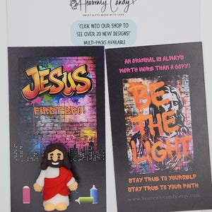 Mini-Jesus-Figur, kleine Jesus-Taschenkarten, kirchliche Gastgeschenke, Bibelarbeit, religiöse Geschenke für Kinder und Erwachsene, Katechismusgeschenk