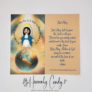 Mini Mary Figur, kleine Jesus / Mary Taschenkarten, Party Favors der Kirche, Bibelarbeit, religiöse Geschenke für Kinder und Erwachsene, Katechismusgeschenk
