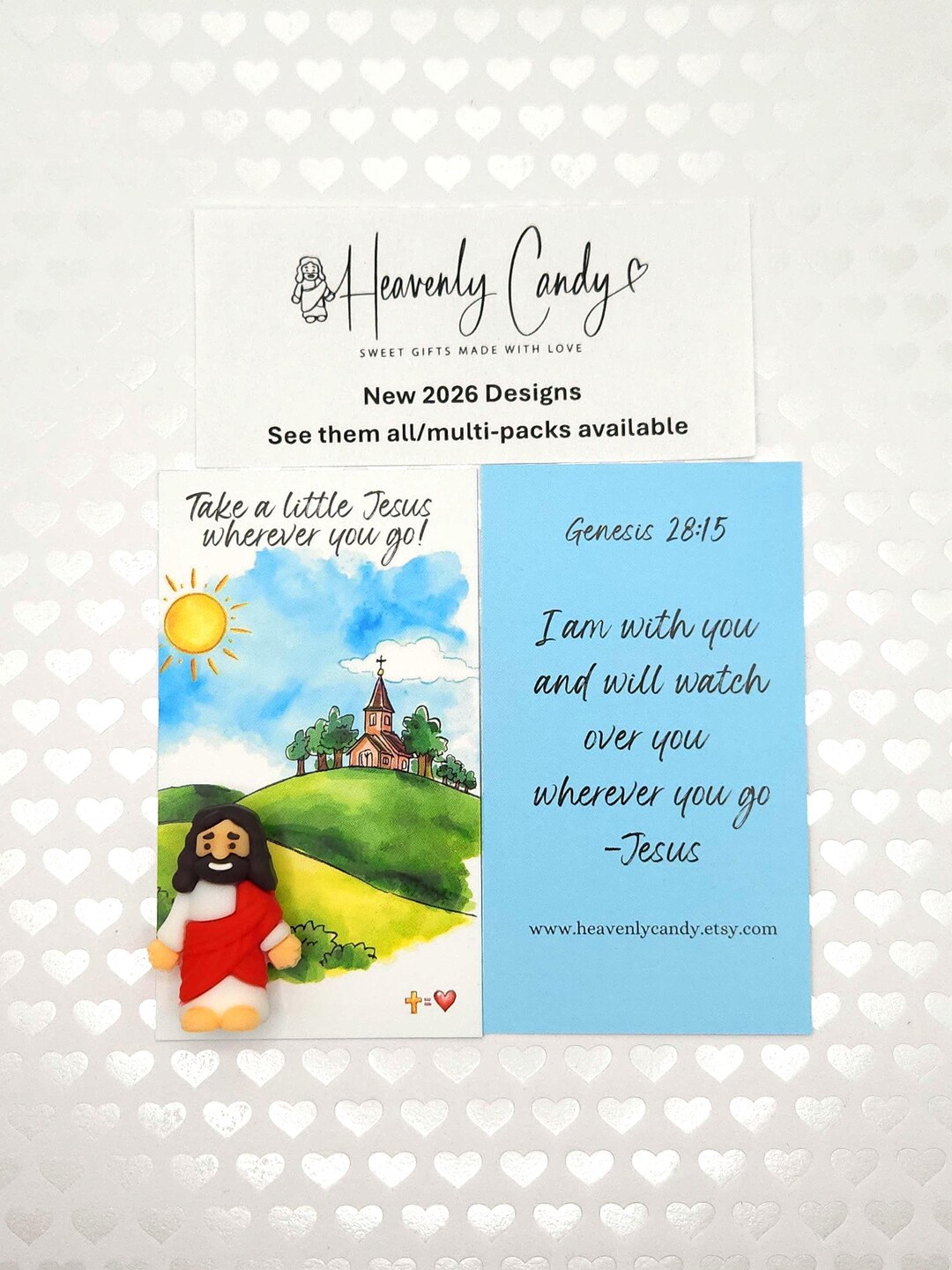 Mini Jesus Figurine, Little Jesus Pocket Cards, Church Party Favors ...