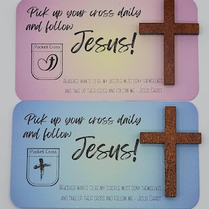 Pocket kruis gebedskaart doopsel kerk geloof christelijk retraite katholiek religieus bijbel studiegroep jeugd cadeau feest gunst miniatuur tiny