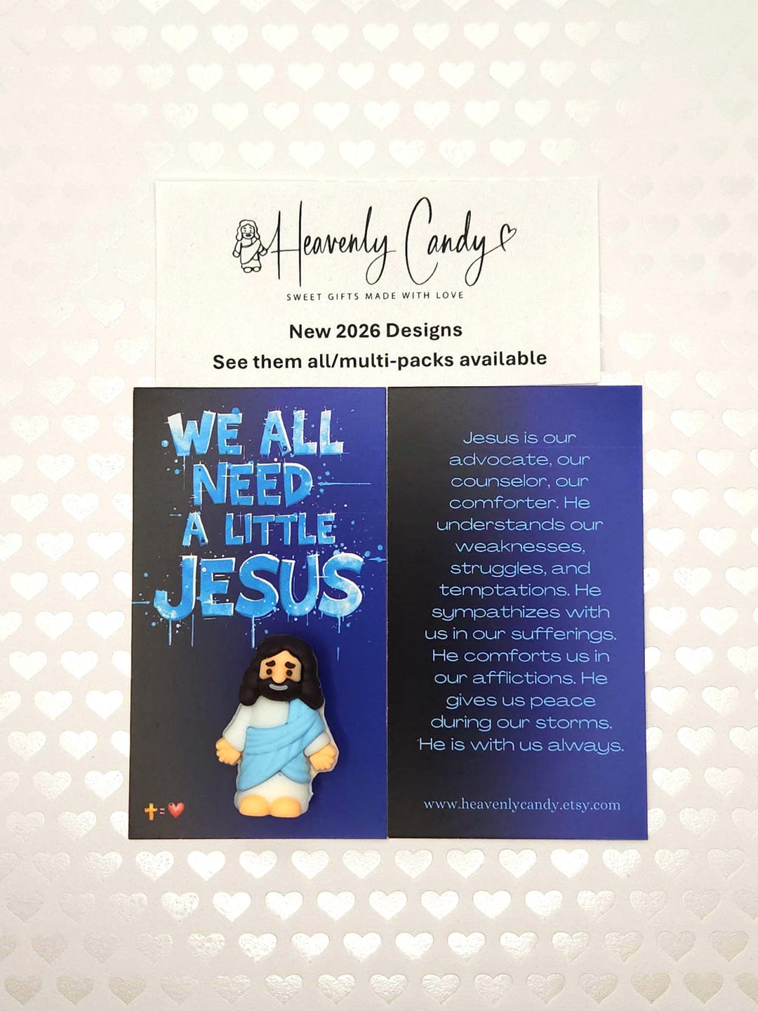 Mini Jesus Figurine, Little Jesus Pocket Cards, Church Party Favors ...