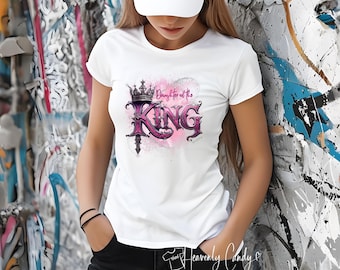 Camiseta de la hija del rey, ropa cristiana, camiseta cristiana basada en la fe, regalos cristianos, camiseta inspiradora, camiseta religiosa,