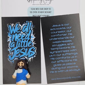 Mini-Jesus-Figur, kleine Jesus-Taschenkarten, kirchliche Gastgeschenke, Bibelarbeit, religiöse Geschenke für Kinder und Erwachsene, Katechismusgeschenk
