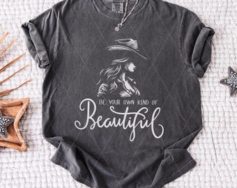 Vaquera occidental PNG, sé tu propio tipo de hermosa PNG, descarga digital estética de rodeo, diseño de sublimación occidental, clipart de vaquera boho