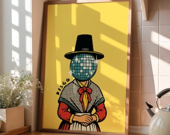 Impresión de discoteca galesa retro: decoración punk pop art para el hogar (descarga digital)