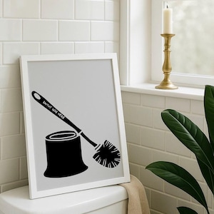 Gavin and Stacey Bathroom Print: Smithy Toilet Brush Art (Digital Download)