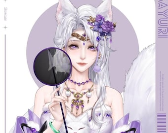 Live2D Public Premade Kitsune VTuber | 【Sayuri】 | Over 14 expressions