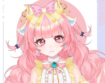 Live2D Public Premade Model VTuber | Cute Maid Girl Huahua | Fully Rigged | Ready to use VTube Studio Model