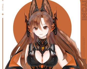 Live2D Public Premade Model VTuber | 【Kiyomi】 |  7 expressions