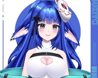 Live2D Public Premade Foxgirl VTuber | 【Tsukiyo】 | Over 7 expressions