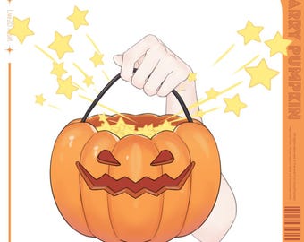 Live2D Public Pre-Made Asset | Starry Pumpkin | Fully Rigged | Ready to use VTube Studio Assets