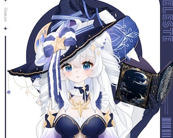 Live2D Public Premade Magic Catgirl VTuber | 【Celeste】 | Over 21 expressions