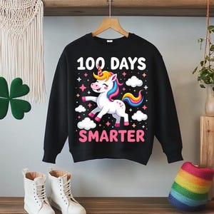 Girls 100 Days Shirt, 100 Days of School Shirt, Girls 100 Days Smarter 100 Days Of School Back to School Shirt, Gift for Kids and Girls