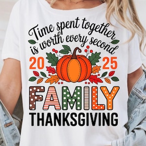 Thanksgiving Crew 2025 Png, Fall Family Sublimation, Autumn Pumpkin svg , Making Memories Together Png, Matching Thanksgiving Shirt Design