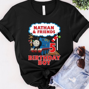 Thomas and Friends Shirt, Custom Thomas Birthday Train Shirt, Thomas and Friends The Train Birthday Shirt, Thomas and Friends Birthday Shirt