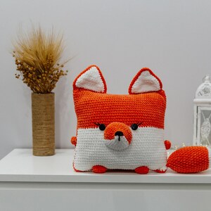 Crochet Pattern Fox, Amigurumi Fox Pattern, Crochet Pillow Fox, Crochet ...