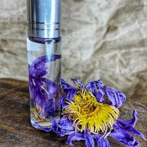 Essential Oil Perfume, Natural Perfume, Essential Oil Bottle, Botanical Perfume, Lotus Essential Oil, Gifts Under 20, Blue Lotus Perfume