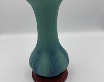 Van Briggle 1930s Vintage Arts & Crafts Pottery Turquoise Blue Ceramic Vase