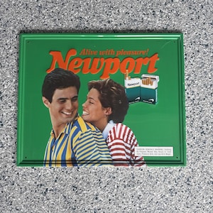 newport cigarette font Cigarettes Classic T-Shirt Sticker Authentic Newport Cigarette Sign 11