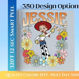 Toy Story Jessie Girl Dtf,Head DTF Transfer, Toy Story Ready To Press, Disneyworld Full Color DTF Print, Heat Press Transfers, Cold Peel.