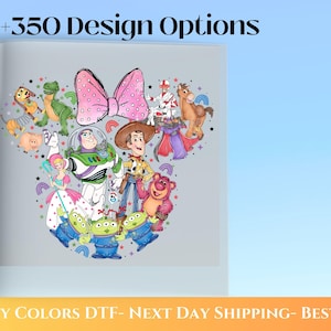 Toy Story Watercolor Minnie Head DTF Transfer, Toy Story Ready To Press, Disneyworld Full Color DTF Print, Heat Press Transfers, Cold Peel.