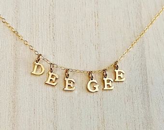 Delta Gamma Sorority Necklace, DG Sorority Necklace, Delta Gamma Necklace, DEE GEE Charm Necklace, Big Little Sorority Jewelry