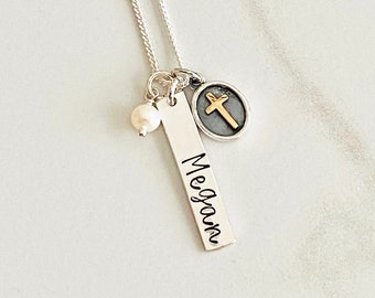 First Communion Necklace, 1st Communion Necklace, Confirmation Necklace, Confirmation Sponsor Gift, 1st Communion Jewelry, God Daughter