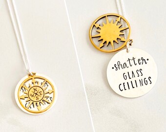 Shattered Glass Ceiling Necklace - Etsy 