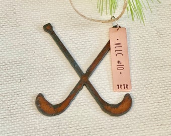 Lacrosse Ornament, Personalized Lacrosse Ornament, Lacrosse Sticks Ornament, Holiday Ornament, Keepsake Ornament