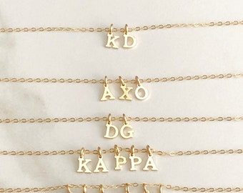 Kappa Delta Sorority Necklace, KD Sorority Necklace, Kappa Delta Necklace, KD Charm Necklace, Big Little Gift, Sorority Jewelry
