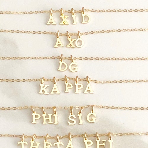 Alpha Xi Delta Sorority Necklace AXID Sorority Necklace Etsy
