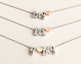 Big Little Necklace, Big Lil GBig Chunky Letter Sorority Necklace, Sorority Jewelry, Big Little Jewelry, Big Little Reveal