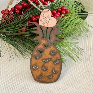 Pineapple Ornament, Rustic Pineapple Ornament, Hospitality Ornament, Fertility Ornament, Keepsake Ornament