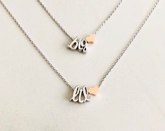 Big Little Necklace, Big Lil Chunky Letter Sorority Necklace, Sorority Necklace, Sorority Jewelry, Big Little Jewelry, Big Little Reveal