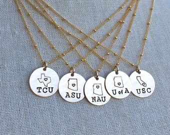 College Necklace, College Acceptance Gift, Graduation Necklace, Graduation Gift, New College Gift, College Admission Gift, Class of 2024