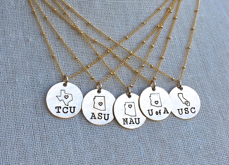 College Necklace College Acceptance Gift Graduation Etsy