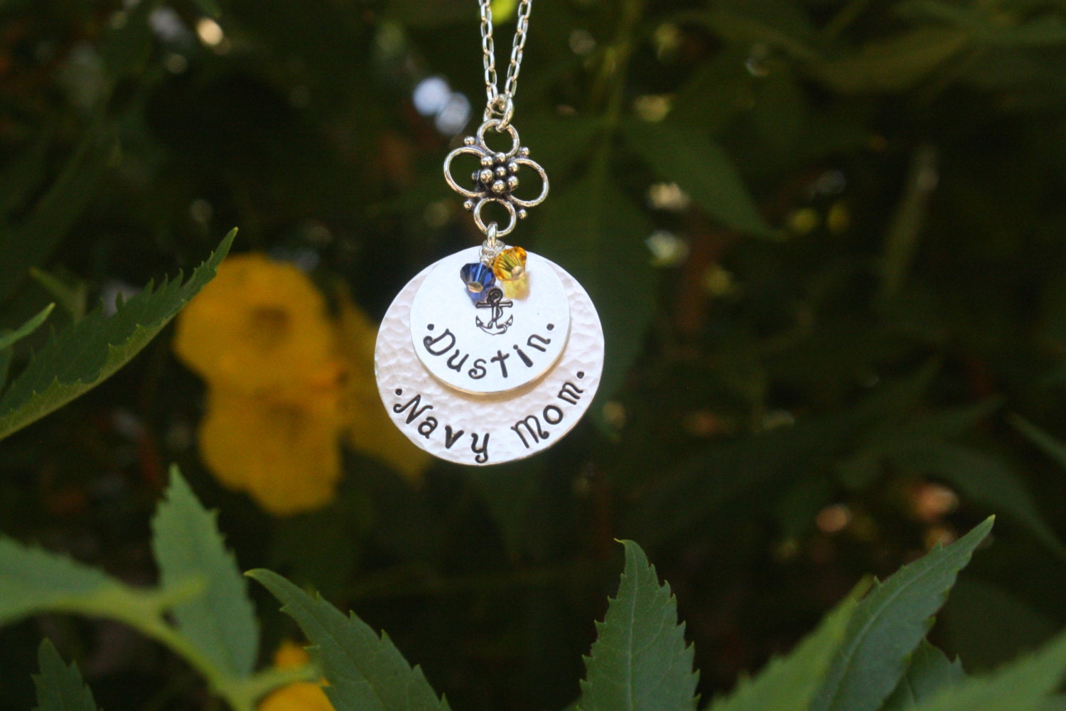 Navy mom necklace sale