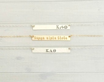 KAPPA ALPHA THETA Necklace - Kappa Alpha Theta Jewelry - Officially Licensed - Sorority Necklace - Sorority Jewelry - Theta Big Little Gift