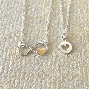 Mother Daughter Necklace Set, Mother Daughter Jewelry, Infinity Heart, Mom Daughter Gift Set, Mother&#39;s Day Gift, Mother&#39;s Day Jewelry