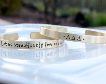 Delta Delta Delta Bracelet - Delta Delta Delta Jewelry - Sorority Bracelet - Tri Delt Jewelry - Tri Delt Bracelet - Big Little Gift