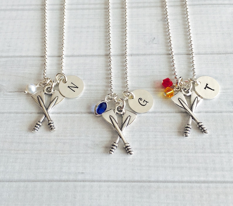 Crew Necklace Crew Jewelry Rowing Jewelry Sterling Silver Etsy